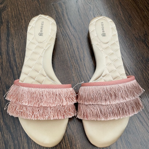 Birdies Sparrow Satin Fringe Sandal with Dust Bag - Picture 2 of 2